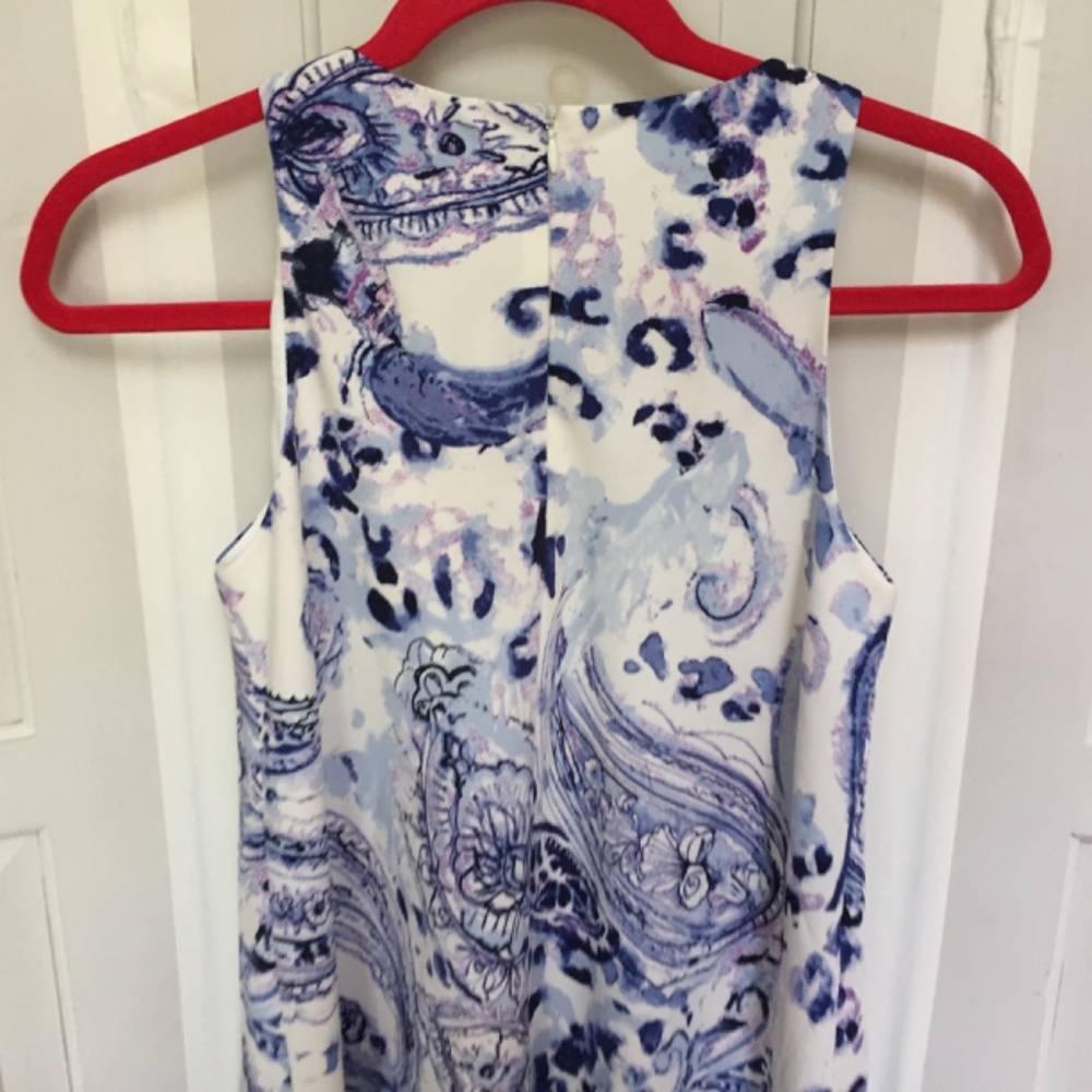 Lauren Ralph Lauren White and Blue Paisley Dress - Picture 13 of 16